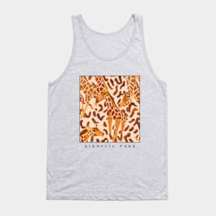 Giraffic Park Fun Abstract Animal Print Tank Top